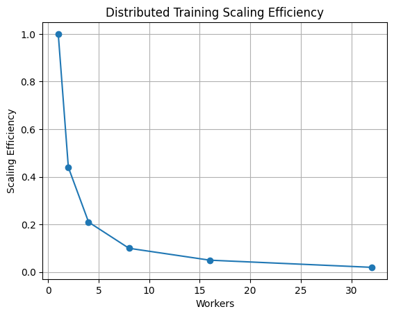 Scaling efficiency graph
